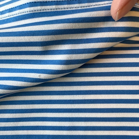 Peter Millar Summer Comfort Men's Blue Striped Polo Shirt - Picture 8 of 8